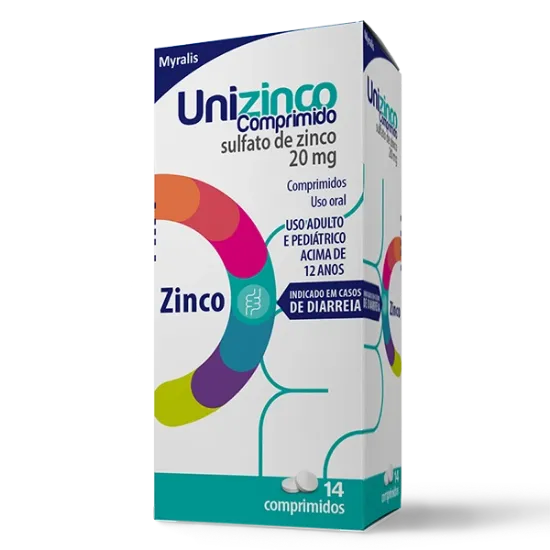 Imagem de Unizinco 20Mg C/14 Comprimidos