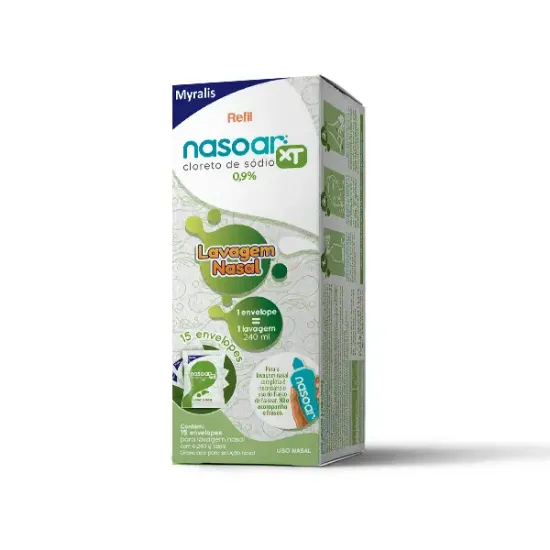 Imagem de Nasoar Xt Refil Solução Para Lavagem Nasal C/15 Envelopes