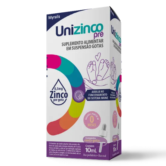 Imagem de Unizinco Pré 0,5MG/Gota 10ML
